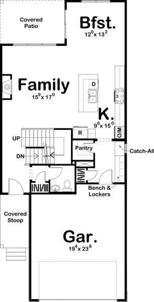 Main Floor Plan for House Plan #702691