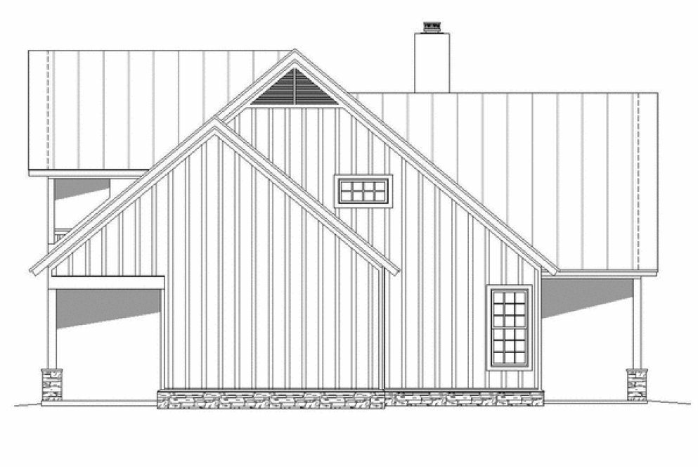 Left Elevation for House Plan #690032