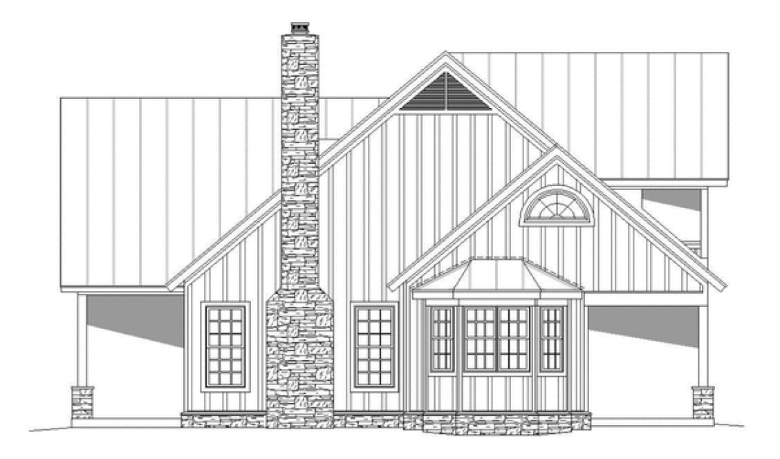 Right Elevation for House Plan #690032