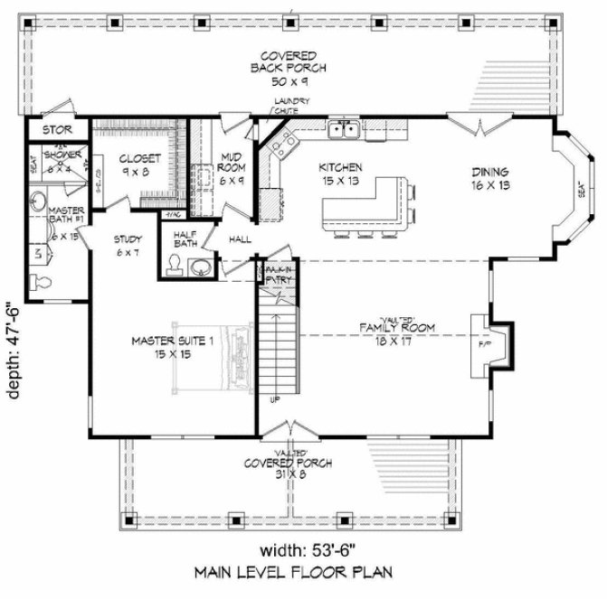 Main Floor Plan for House Plan #690032
