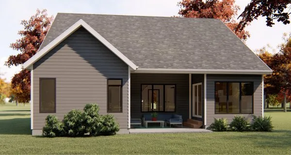 Rear Elevation for House Plan #700441