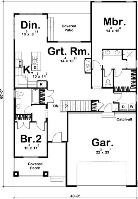 Main Floor Plan for House Plan #700441