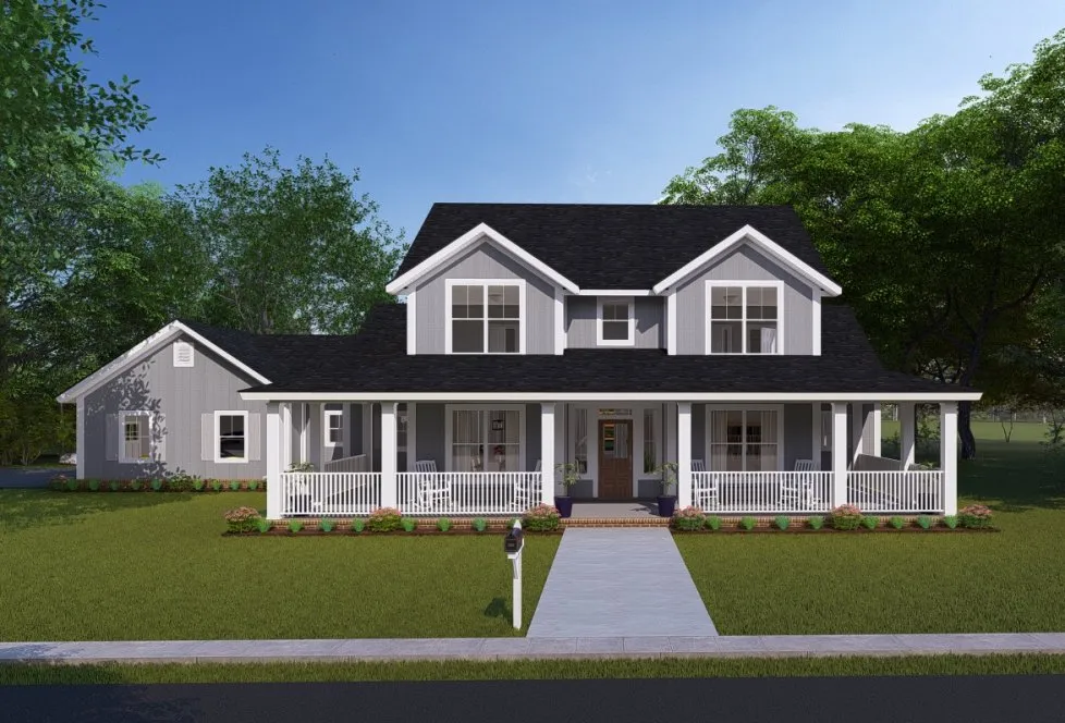 Left Elevation for House Plan #246972