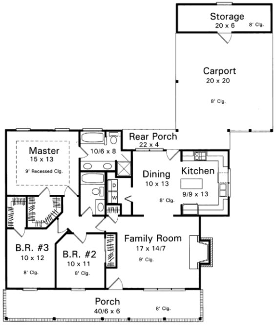 Main Floor Plan for House Plan #113331