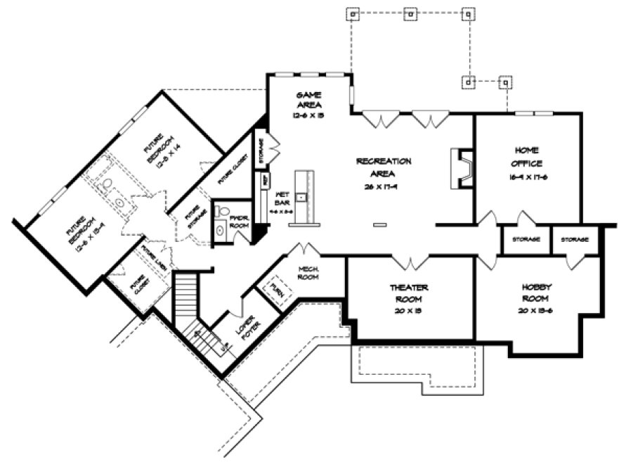 Basement Plan for House Plan #711373