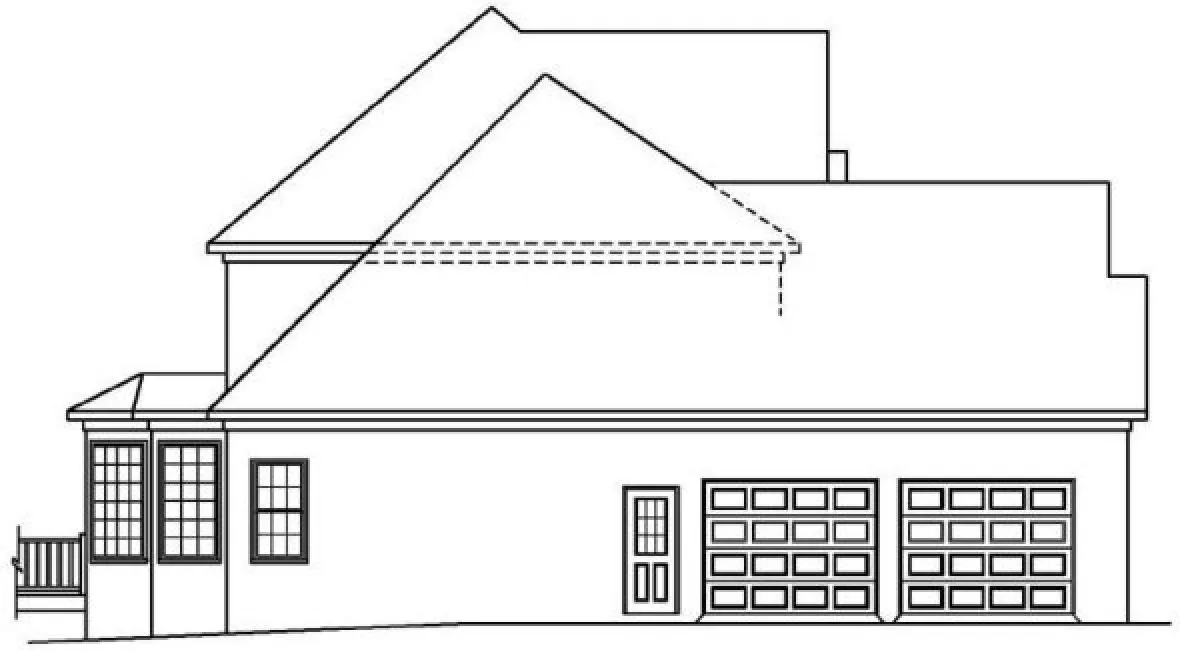 Left Elevation for House Plan #713433