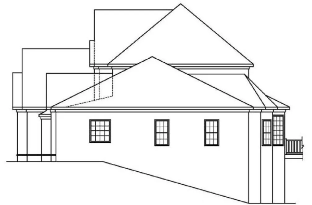 Right Elevation for House Plan #713433