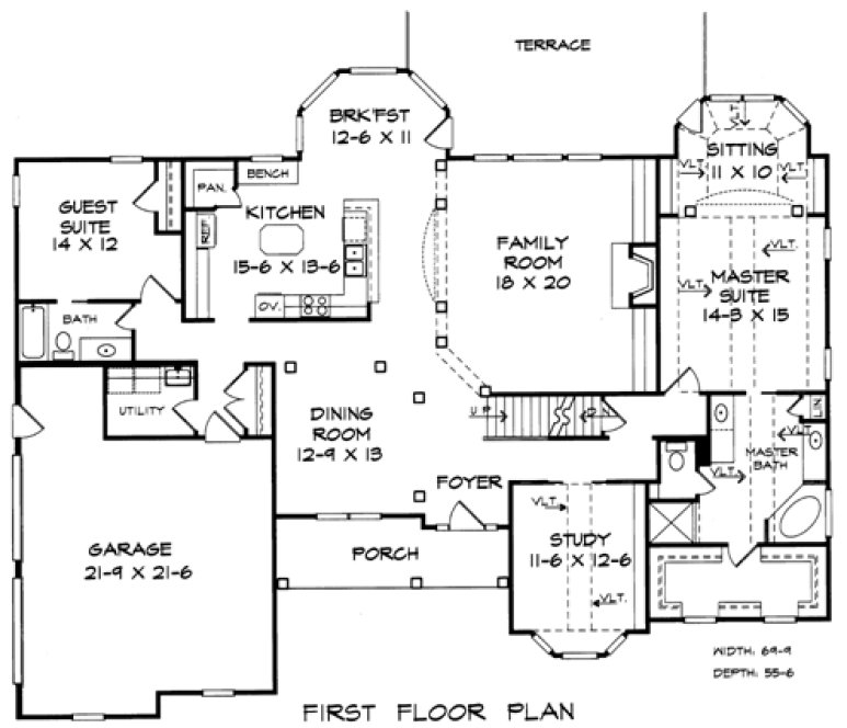Main Floor Plan for House Plan #713433