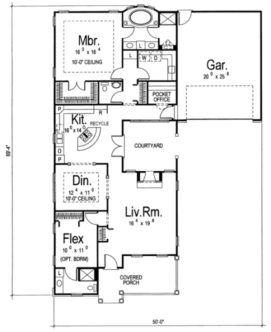 Main Floor Plan for House Plan #706962