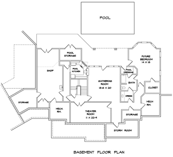 Basement Plan for House Plan #719893