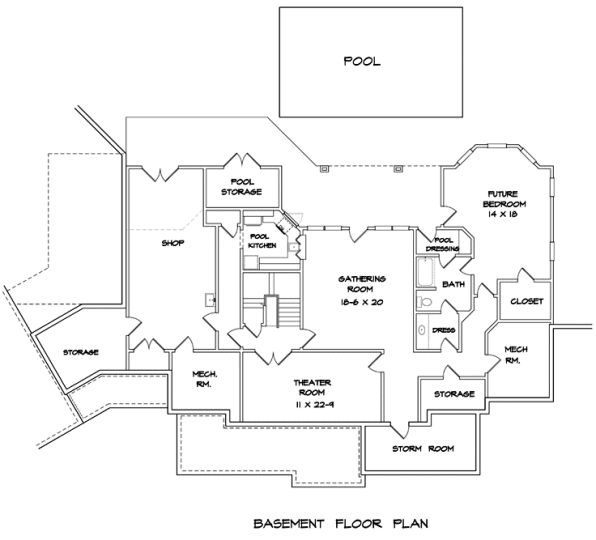 Basement Plan for House Plan #719893