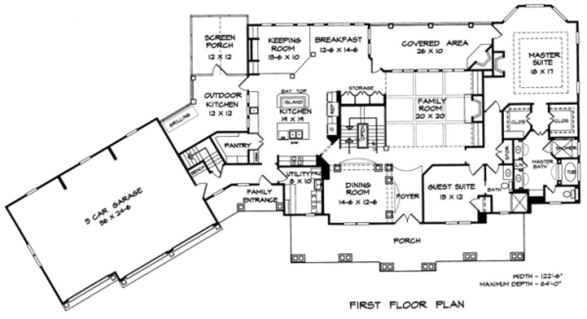 Main Floor Plan for House Plan #719893