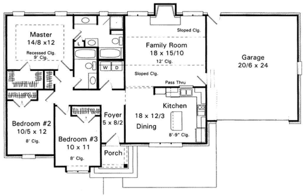 Main Floor Plan for House Plan #118831