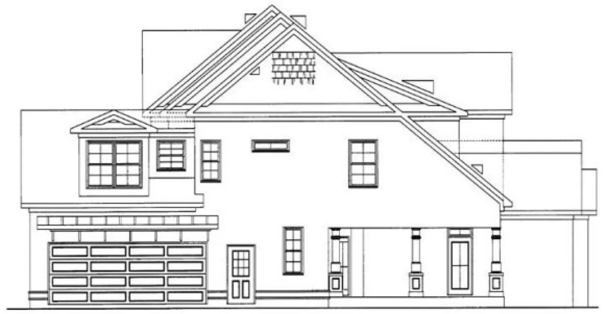 Right Elevation for House Plan #718553