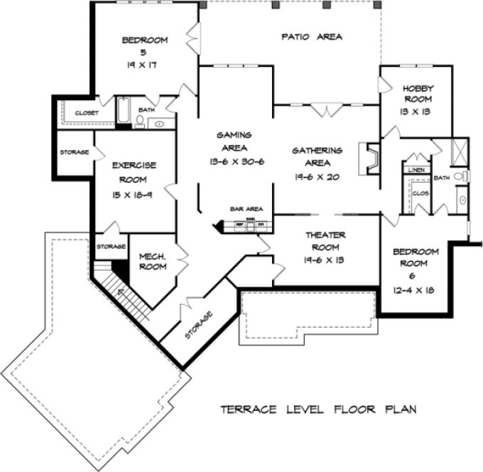 Basement Plan for House Plan #717333