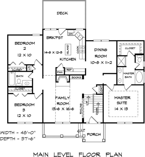 Main Floor Plan for House Plan #716851