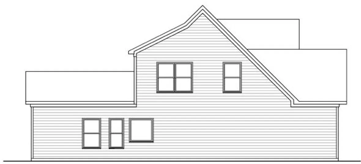 Left Elevation for House Plan #717632