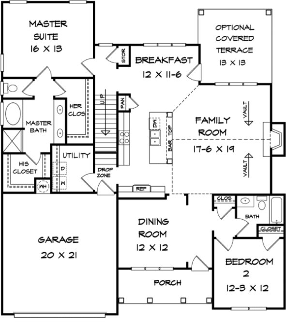 Main Floor Plan for House Plan #717632