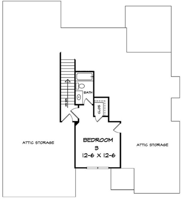 Second Floor Plan for House Plan #717632