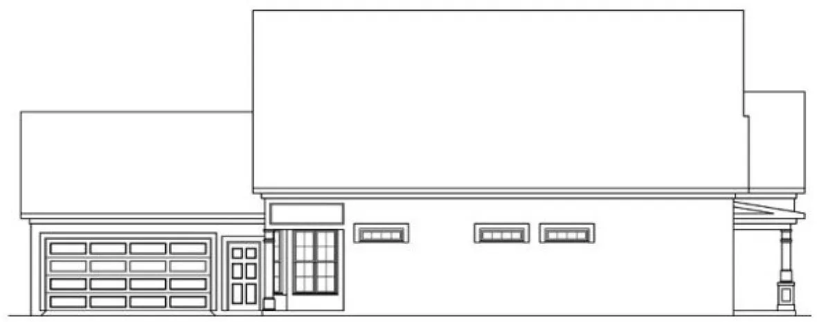 Left Elevation for House Plan #715822