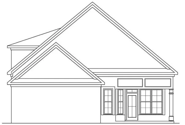 Rear Elevation for House Plan #715822