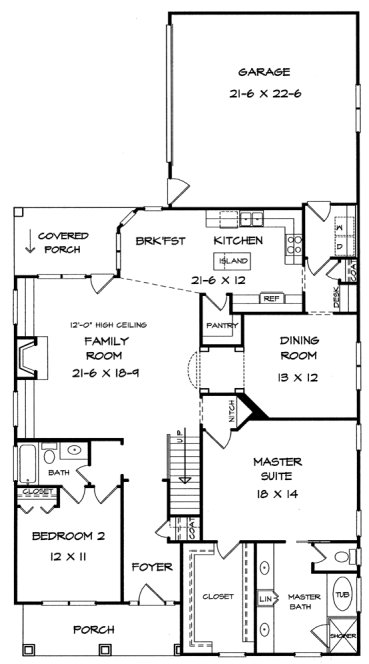 Main Floor Plan for House Plan #715822