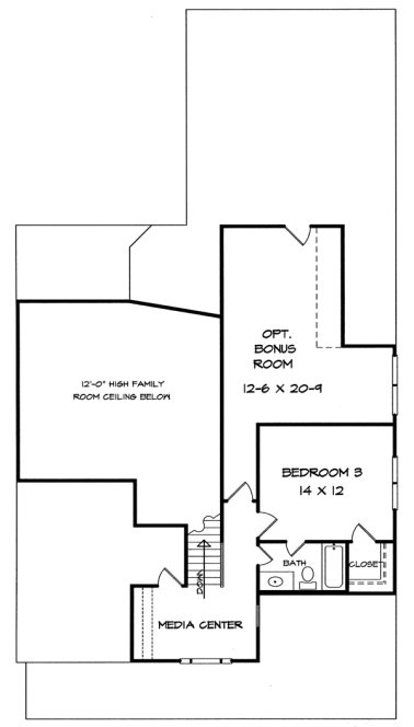 Second Floor Plan for House Plan #715822