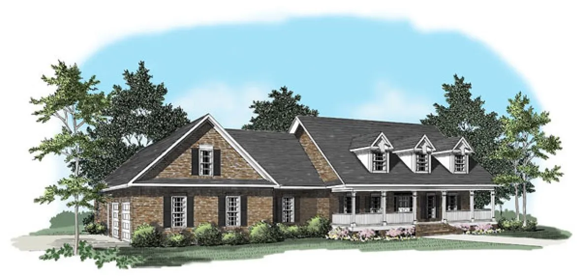 Full Rendering for House Plan #718222