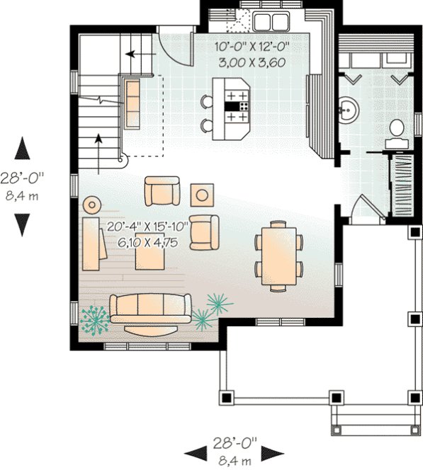 Main Floor Plan for House Plan #143053