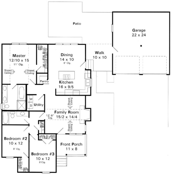 Main Floor Plan for House Plan #111931