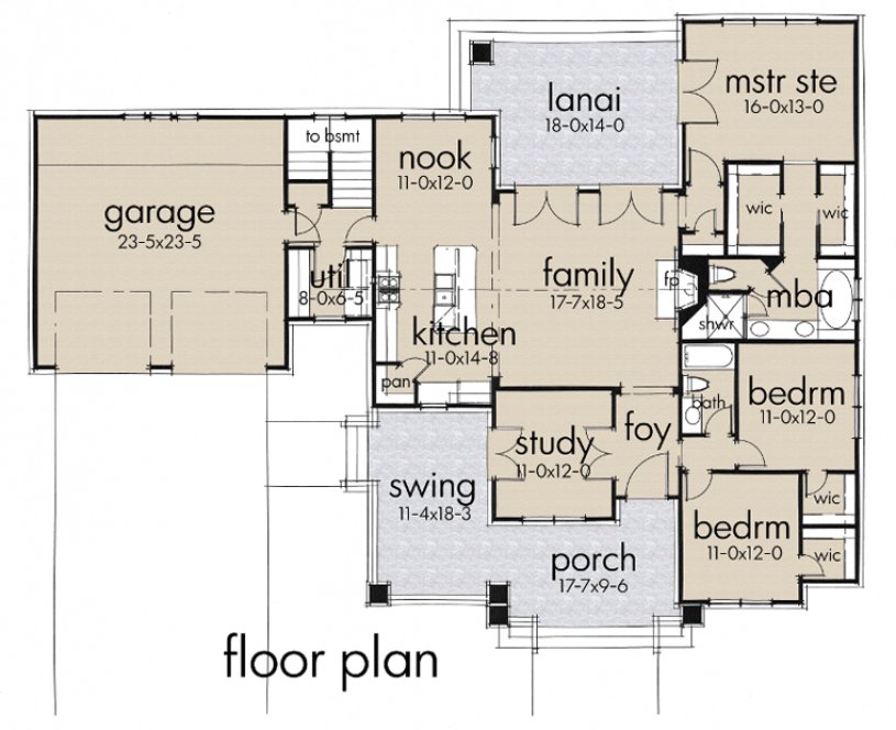 Main Floor Plan for House Plan #649781