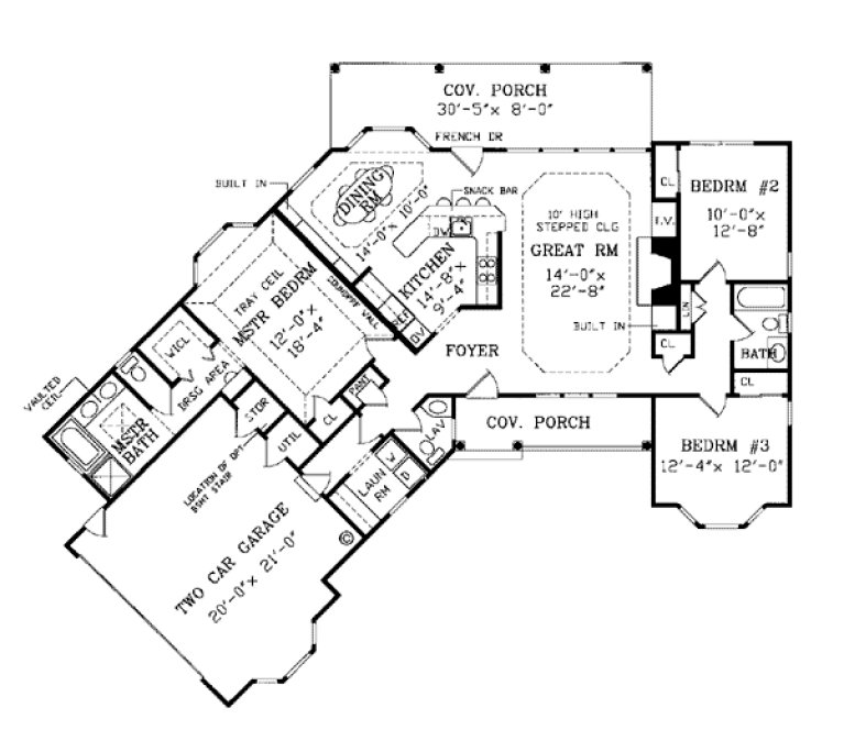 Main Floor Plan for House Plan #629071