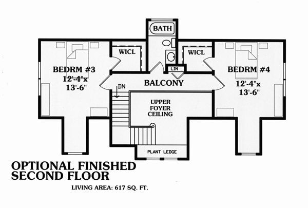 Attic Plan for House Plan #626501