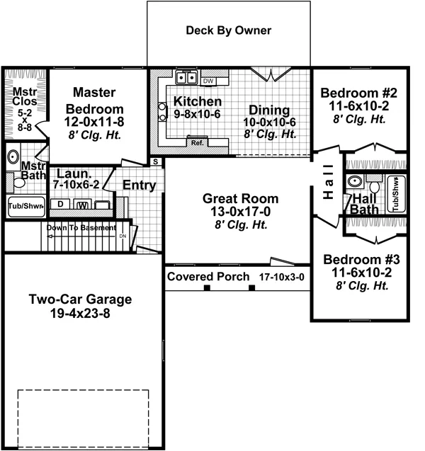 Main Floor Plan for House Plan #216121