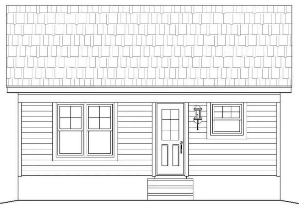 Rear Elevation for House Plan #691650