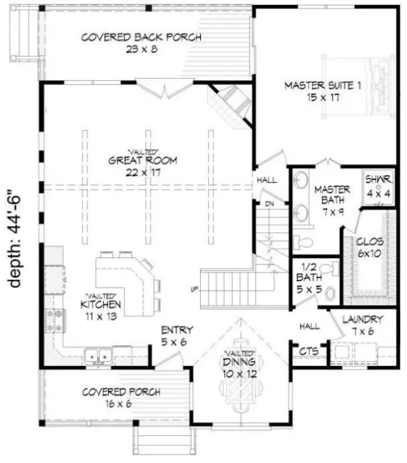 Main Floor Plan for House Plan #690581