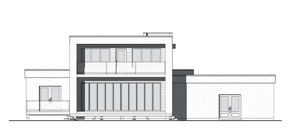 Rear Elevation for House Plan #143883
