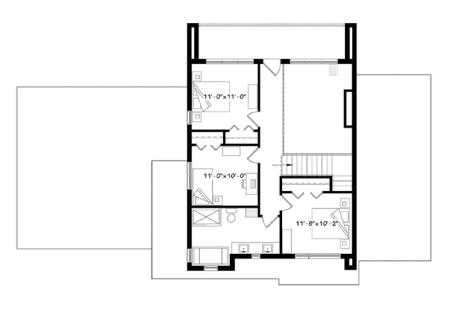 Second Floor Plan for House Plan #143883