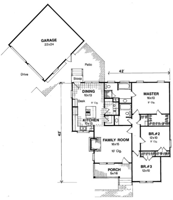 Main Floor Plan for House Plan #113931