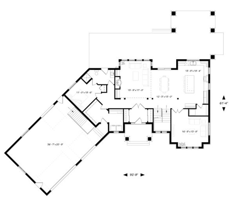Main Floor Plan for House Plan #140983