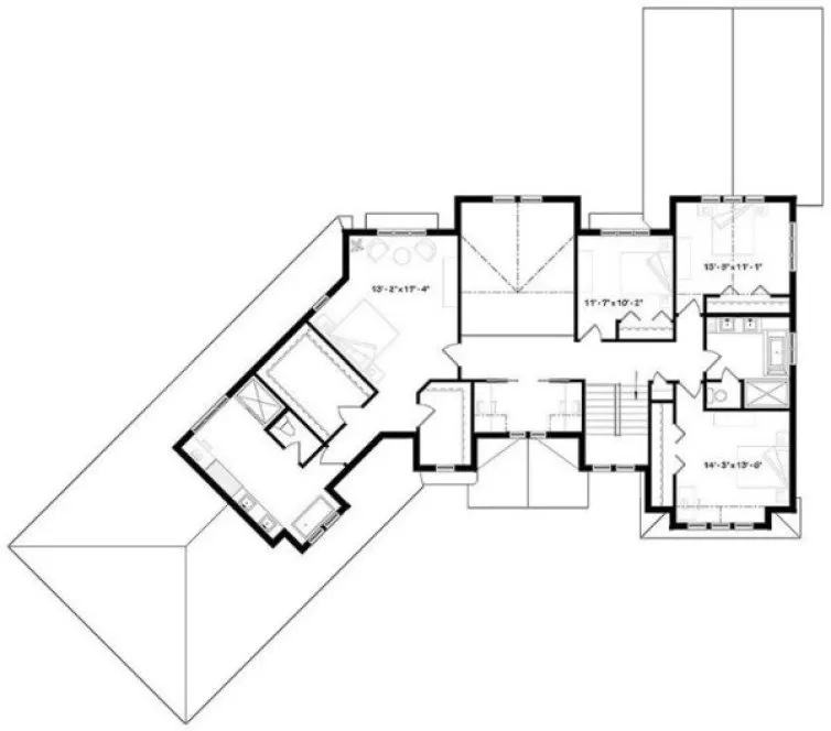 Second Floor Plan for House Plan #140983