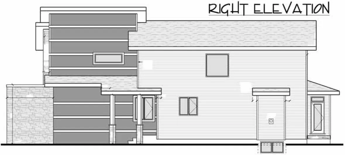 Right Elevation for House Plan #550152