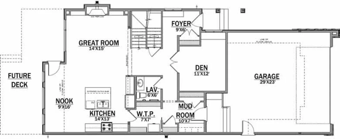 Main Floor Plan for House Plan #550152