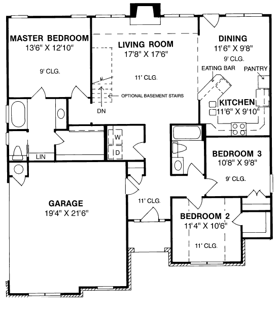 Main Floor Plan for House Plan #245931