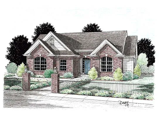 Full Rendering for House Plan #245931