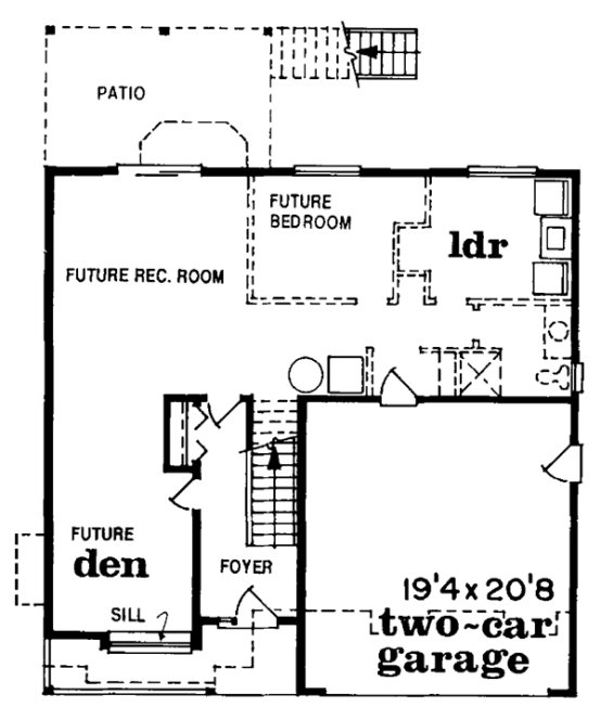 Floorplan lower for House Plan #515931