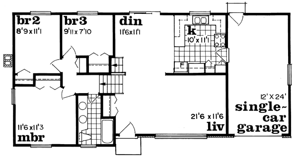 Main Floor Plan for House Plan #518521