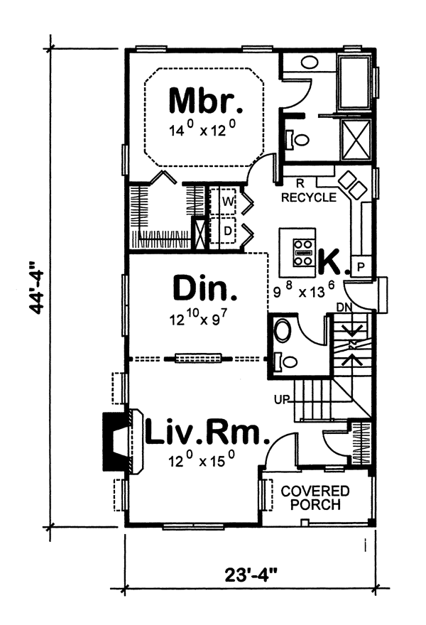 Main Floor Plan for House Plan #155931