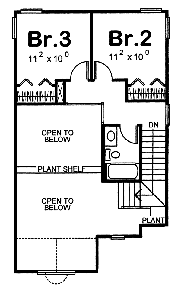 Second Floor Plan for House Plan #155931