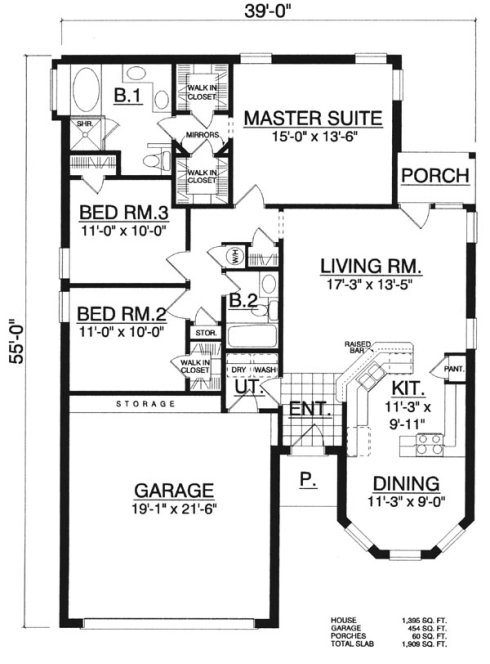 Main Floor Plan for House Plan #445931